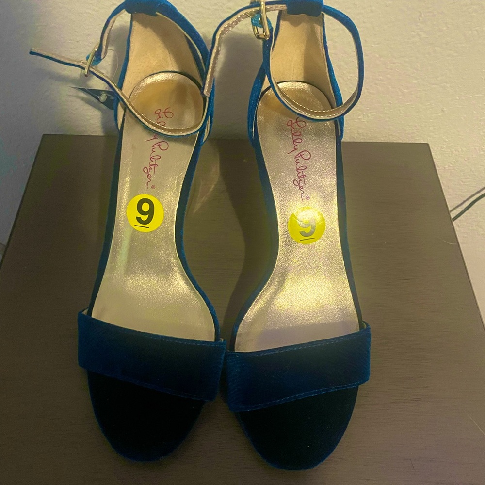 Never worn velvet sling back heels Could be worn w/ a nice dress or cute jeans